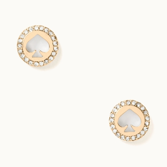 Kate Spade Spot The Spade Pave Halo Spade Studs